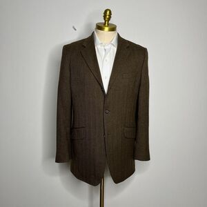 Banana Republic Sport Coat Mens Brown Herringbone 42R